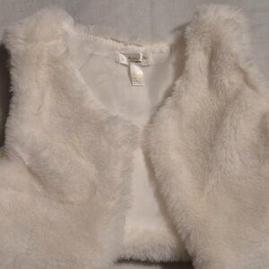 Soft, cozy white Tahari Baby vest size 12 months